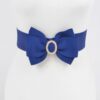 Rhinestone Bow Buckle Stretch Belt – Gold-Tone Bow