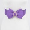 Rhinestone Bow Buckle Stretch Belt – Gold-Tone Bow