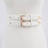 Corset Stretch Belt – Dual Buckle Faux Leather