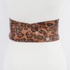 Faux Leo Kimono Wrap Belt – Wide Leopard Print