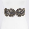 Braided Faux Leather Studded Elastic Belt – Plus Size
