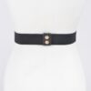 Braided Faux Leather Studded Elastic Belt – Plus Size