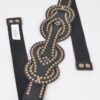 Braided Faux Leather Studded Elastic Belt – Plus Size
