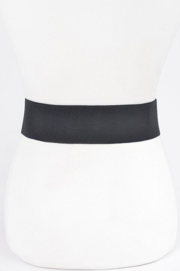 Plus-Size Elastic Belt with Rhinestone Buckle