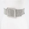 Plus-Size Rhinestone Buckle Elastic Waist Belt