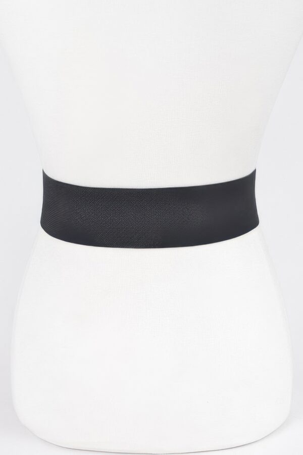 Plus-Size Rhinestone Buckle Elastic Waist Belt