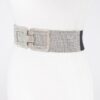 Plus-Size Elastic Belt with Rhinestone Buckle