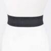 Plus-Size Elastic Belt with Rhinestone Buckle