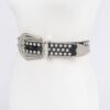 Plus-Size Studded Faux Leather Belt with Rhinestone Buckle