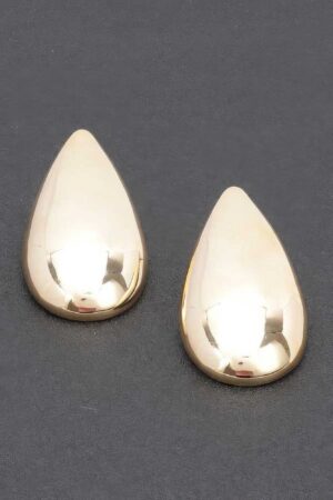 Gold-Plated Teardrop Earrings with Sterling Silver Posts