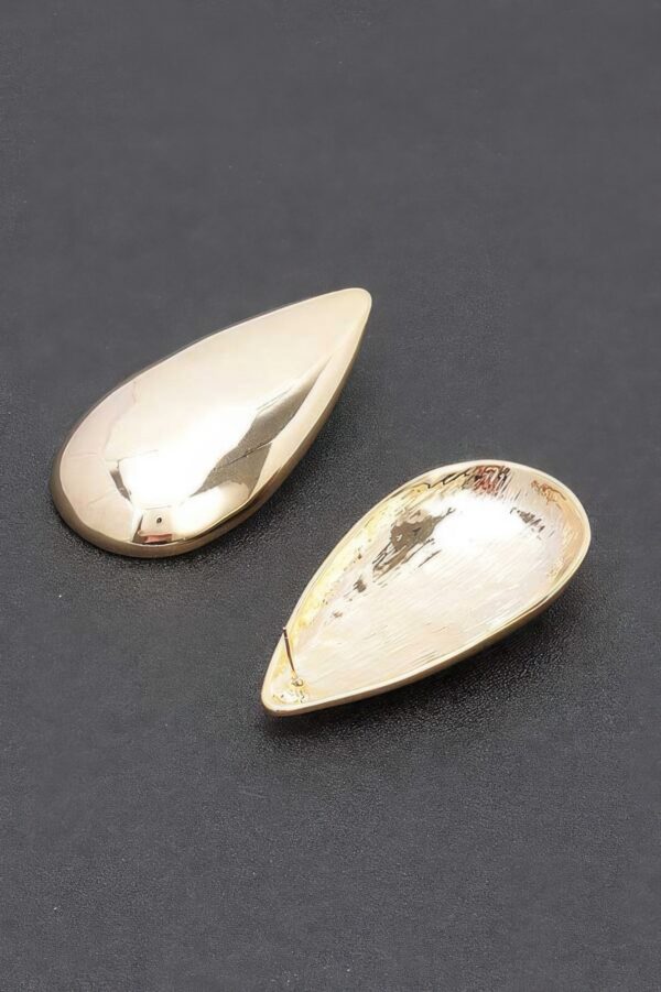 Gold-Plated Teardrop Earrings with Sterling Silver Posts