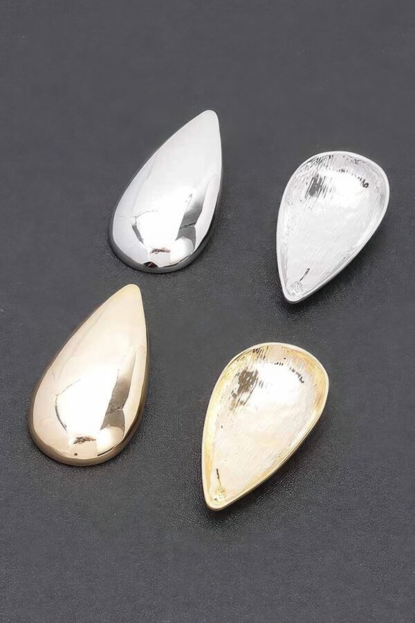 Gold-Plated Teardrop Earrings with Sterling Silver Posts