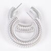 Spiral Hoop Earrings – 1.5″ Sculptural Hoops