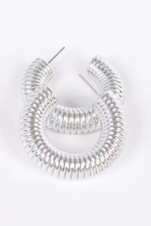 Spiral Hoop Earrings – 1.5″ Sculptural Hoops