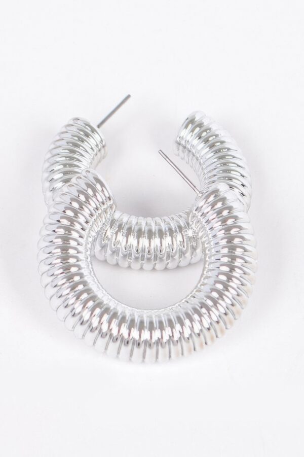 Spiral Hoop Earrings – 1.5″ Sculptural Hoops