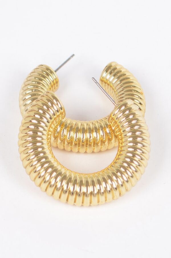 Spiral Hoop Earrings – 1.5″ Sculptural Hoops