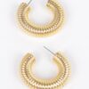 Spiral Hoop Earrings – 1.5″ Sculptural Hoops