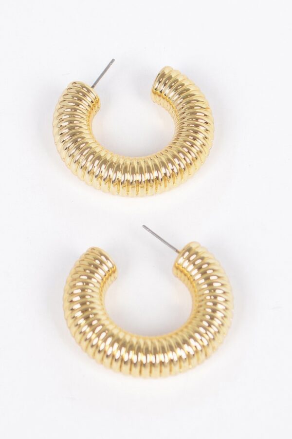 Spiral Hoop Earrings – 1.5″ Sculptural Hoops