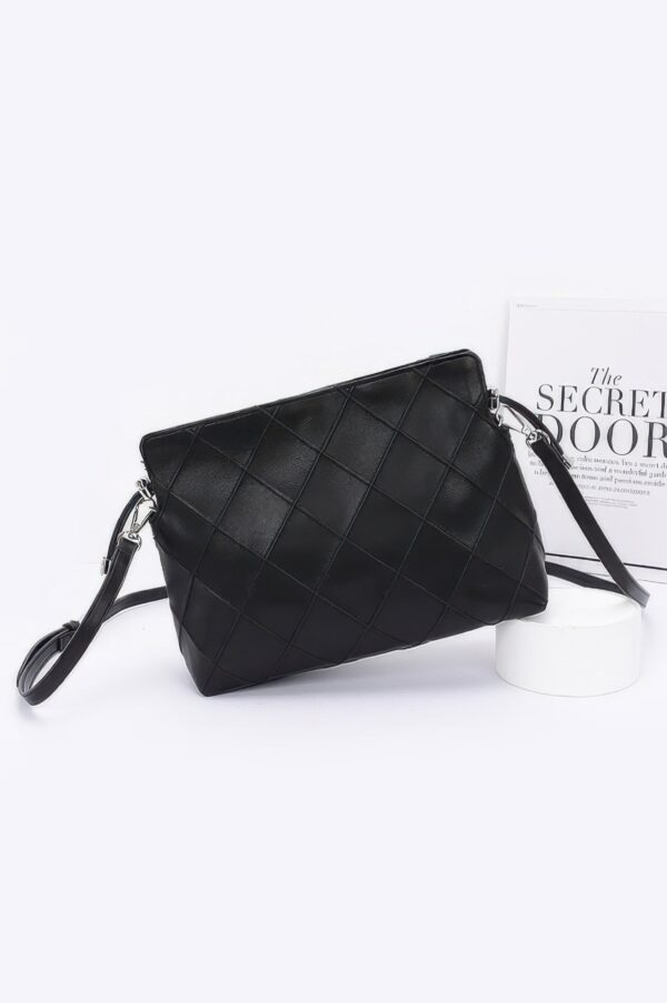 Quilted Faux-Leather Bucket Crossbody Bag