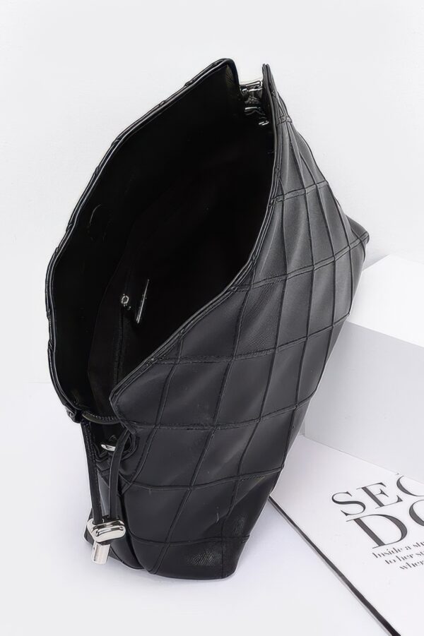 Quilted Faux-Leather Bucket Crossbody Bag
