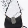 Compact Faux Leather Hobo Bag with Chain Strap