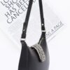 Compact Faux Leather Hobo Bag with Chain Strap
