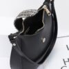 Compact Faux Leather Hobo Bag with Chain Strap