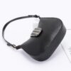 Compact Faux Leather Hobo Bag with Chain Strap