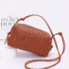 Embossed Faux Leather Camera Bag – Textured Woven Detail