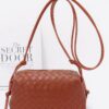 Embossed Faux Leather Camera Bag – Textured Woven Detail