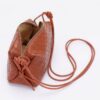 Embossed Faux Leather Camera Bag – Textured Woven Detail
