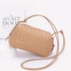 Embossed Faux Leather Camera Bag – Textured Woven Detail