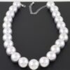 Beaded Statement Necklace with Oversized Shiny Beads