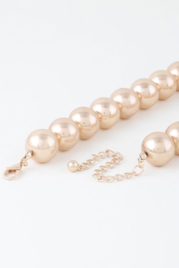Beaded Statement Necklace with Oversized Shiny Beads