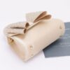 Rhinestone Ribbon Satin Top-Handle Flap Bag