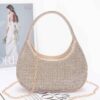 Rhinestone Hobo Bag with Chain Strap – Compact Sparkle