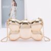 Acrylic Case Bag – Bow-Shaped Glossy Clutch