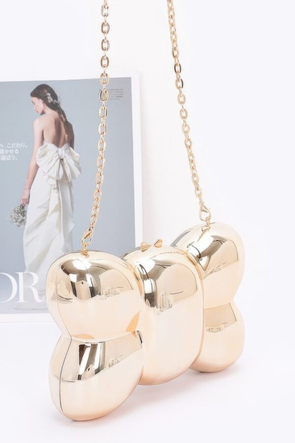 Acrylic Case Bag – Bow-Shaped Glossy Clutch