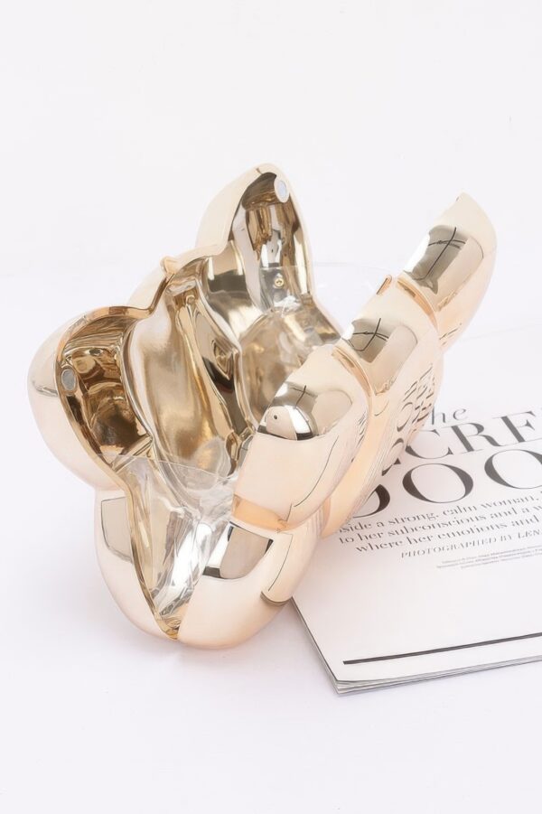 Acrylic Case Bag – Bow-Shaped Glossy Clutch