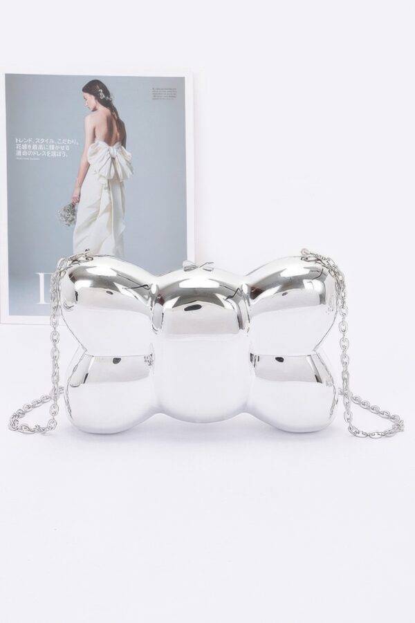 Acrylic Case Bag – Bow-Shaped Glossy Clutch