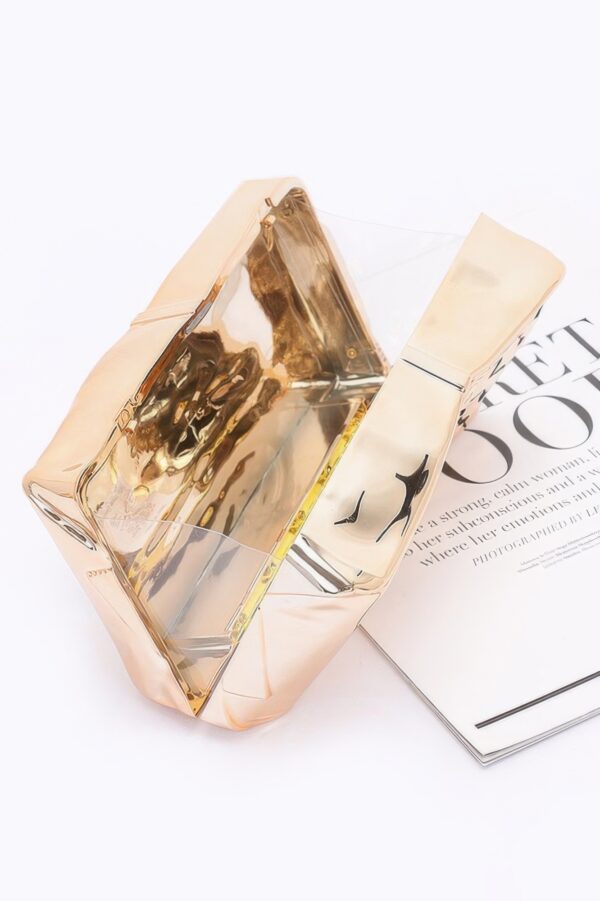 Acrylic Case Bag with Bow Accent – Glossy Finish
