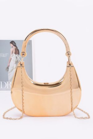 Acrylic Case Bag – Slim Gloss Clutch with Detachable Chain