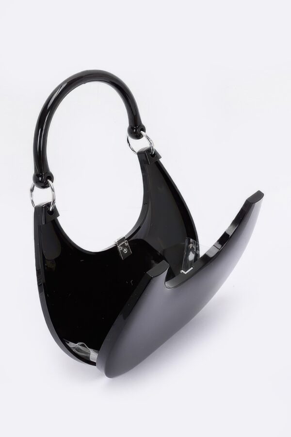 Acrylic Case Bag – Slim Gloss Clutch with Detachable Chain