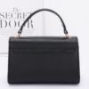 Faux Leather Two-Tone Flap Bag – Black & White