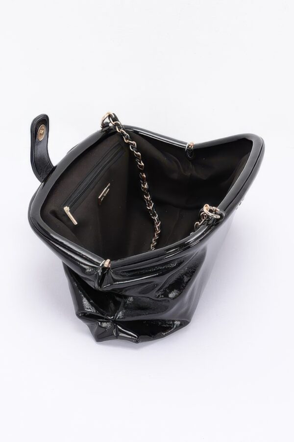 Enamel Frame Shoulder Bag – Patent-Look Polyurethane
