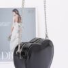 Enamel Heart Crossbody Bag with Glossy Finish