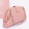 Faux Leather Shoulder Bag with Braided Frame