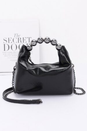 Metallic CCB Ball Handle Mini Evening Bag