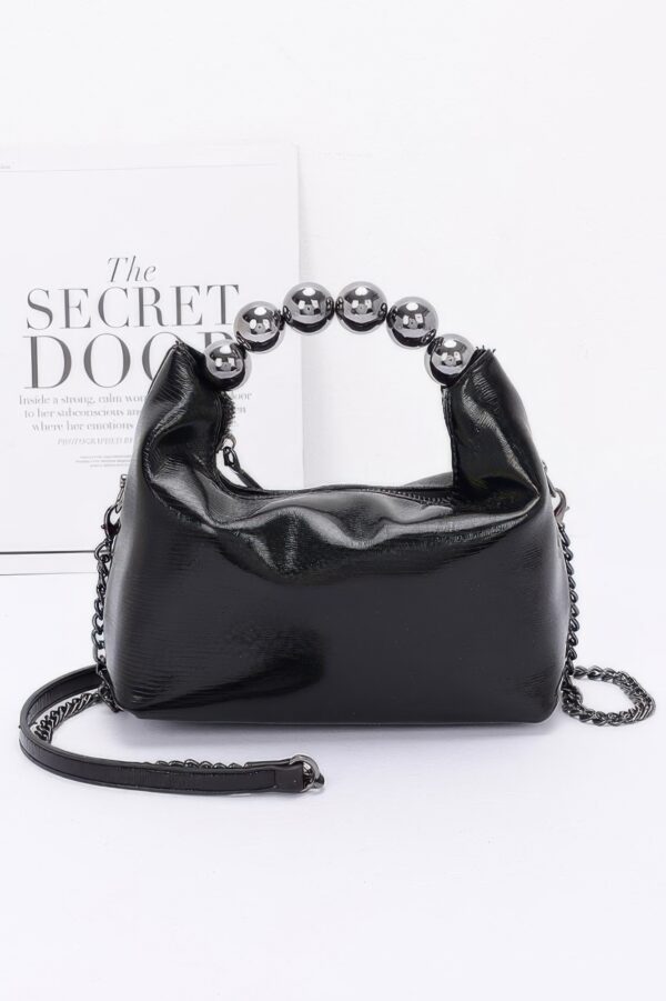 Metallic CCB Ball Handle Mini Evening Bag