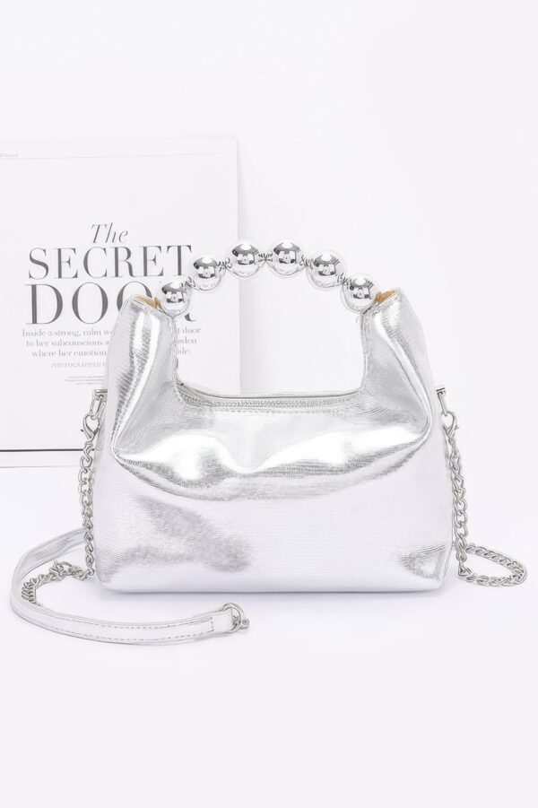 Metallic CCB Ball Handle Mini Evening Bag